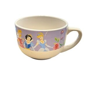 Disney Princess Royal Gathering Gibson Purple 12oz Vintage Ceramic Soup Mug